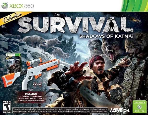 Pusca XBOX 360 + Cabelas Survival - Shadows of Katami