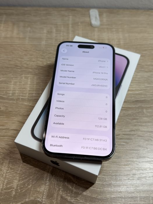 Iphone 14 Pro  - 128 GB - Baterie 95 ORIGINALA - Liber de Retea