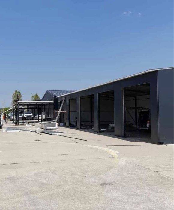 Vând hală metalică 7 m lățime cu 20 m lungime cu 4 m la streașină