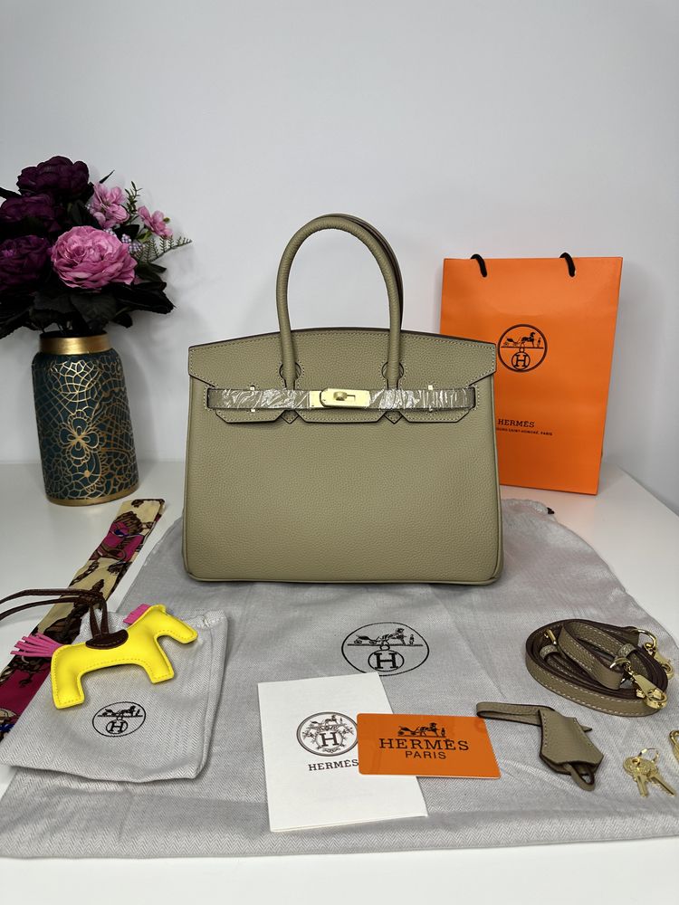 Geanta de lux HERMES Birkin 30 cm piele naturala 100% cadou