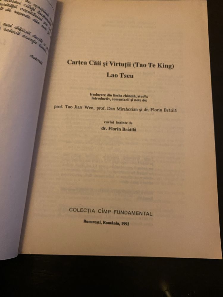 Cartea caii si virtutii - Lao Tseu
