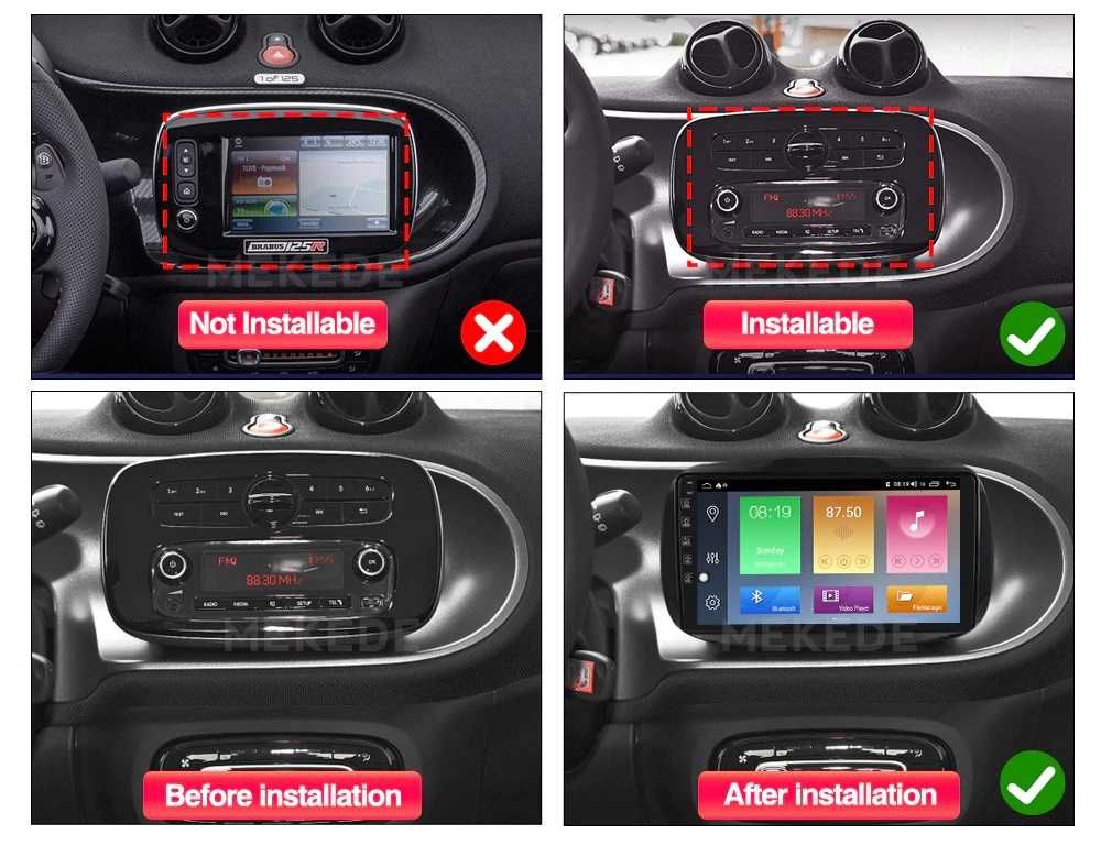 Navigatie Android Mercedes  S Class, Smart Fortwo Forfour-9 inch