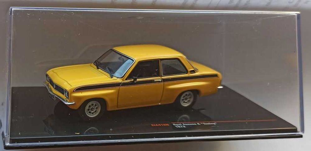 Macheta Opel Ascona A Tuning 1973 galben - IXO Premium 1/43