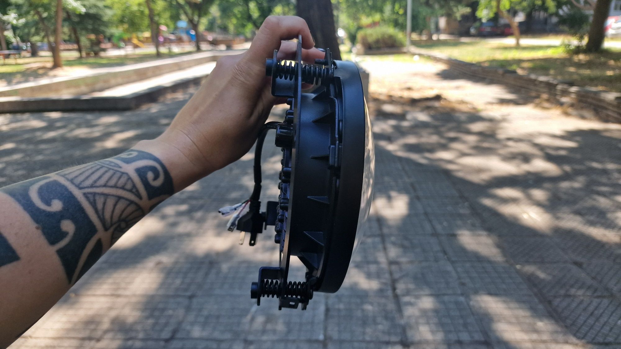 LED фар 7 инча за мотор
