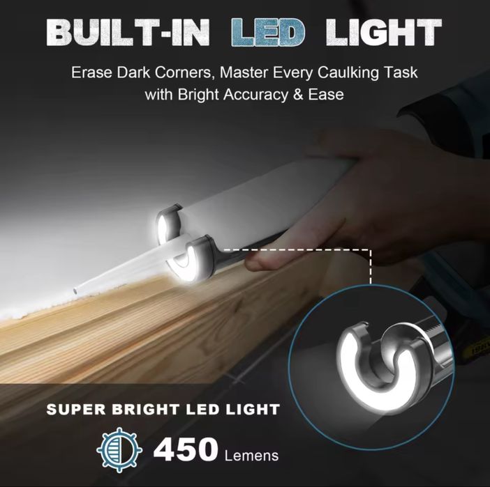 Акумулаторен пистолет за лепило/силикон Gisam с 2 батерии и зарядно!!