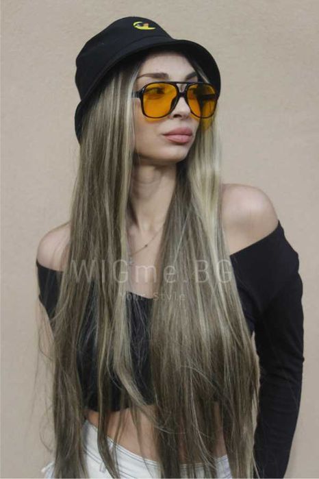 Дълга тъмноруса лейс фронт перука Зейна