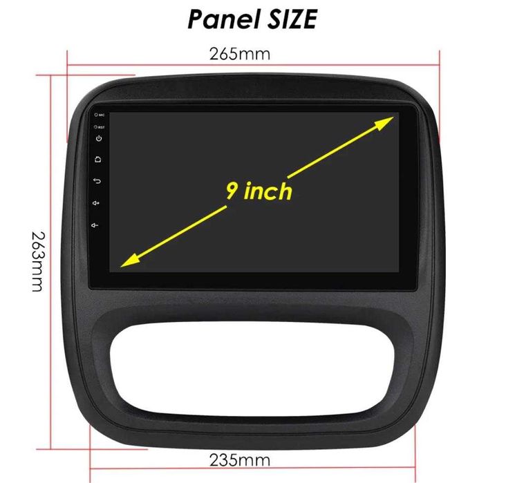 Navigatie Android Renault Trafic 3 Opel Vivaro B Carplay WIFI 1-8GB