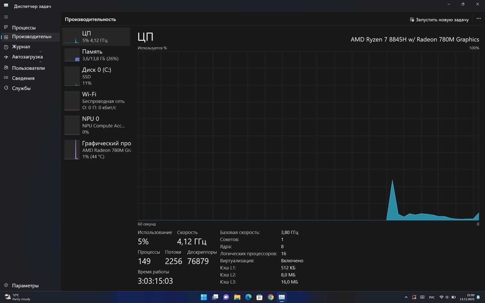 lenovo 14 8845H w/Radeon 780M Graphics 3.80 GHz