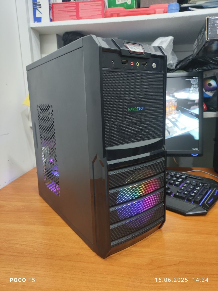 Шустрый игровой компьютер (кейс) i5,8gb, SSD, HDD, VideoDDR5 2gb