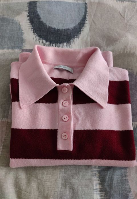 Reserved розово-червен кариран пуловер