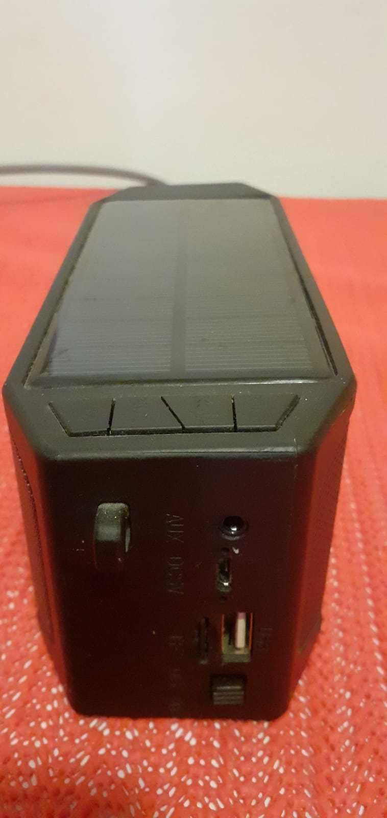 ZX-1617 difuzor solar Auvisio cu Bluetooth 3.0,  power bank, 12 wați
