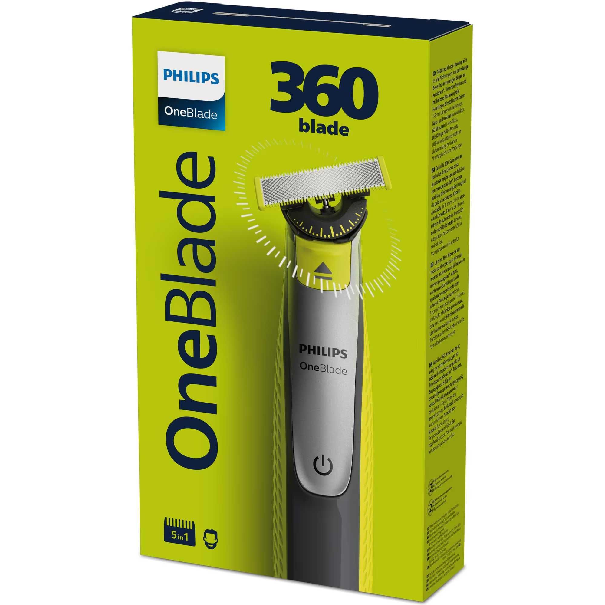 Aparat hibrid barbierit si tuns barba PHILIPS OneBlade 360 QP2734/31