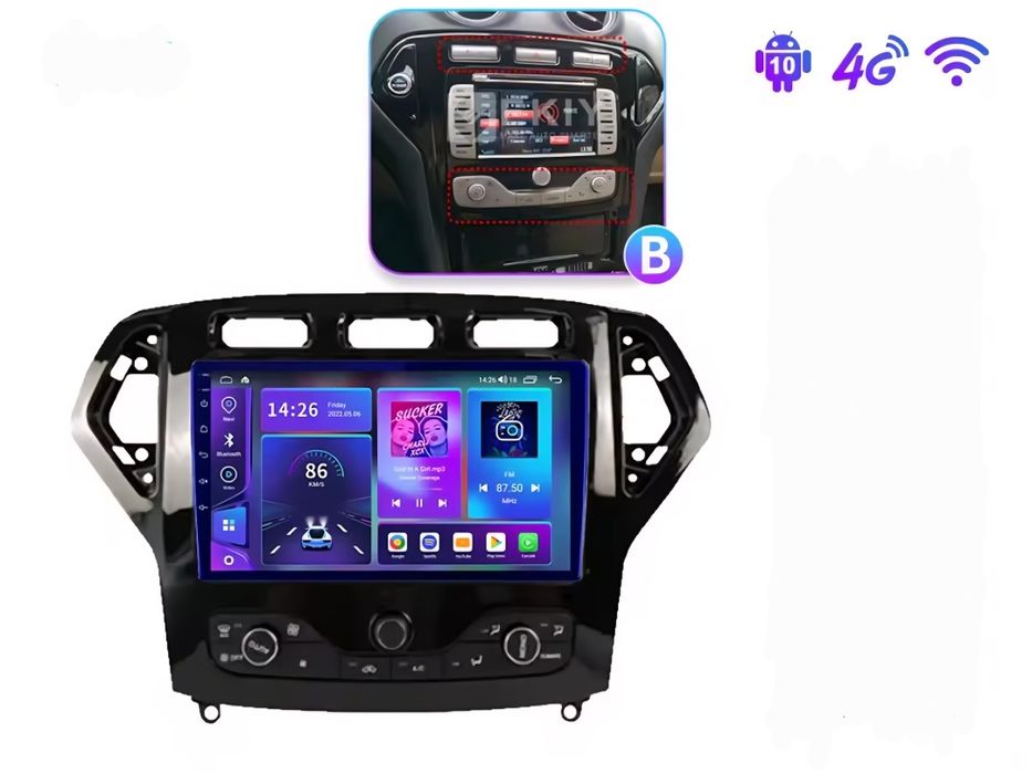 Navigatie android Ford Mondeo Waze YouTube