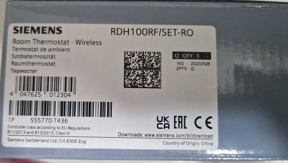 Termostat Siemens RDH100RF digital, fara fir DEFECT