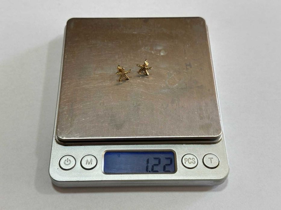Златни обеци 14к, 1,22гр