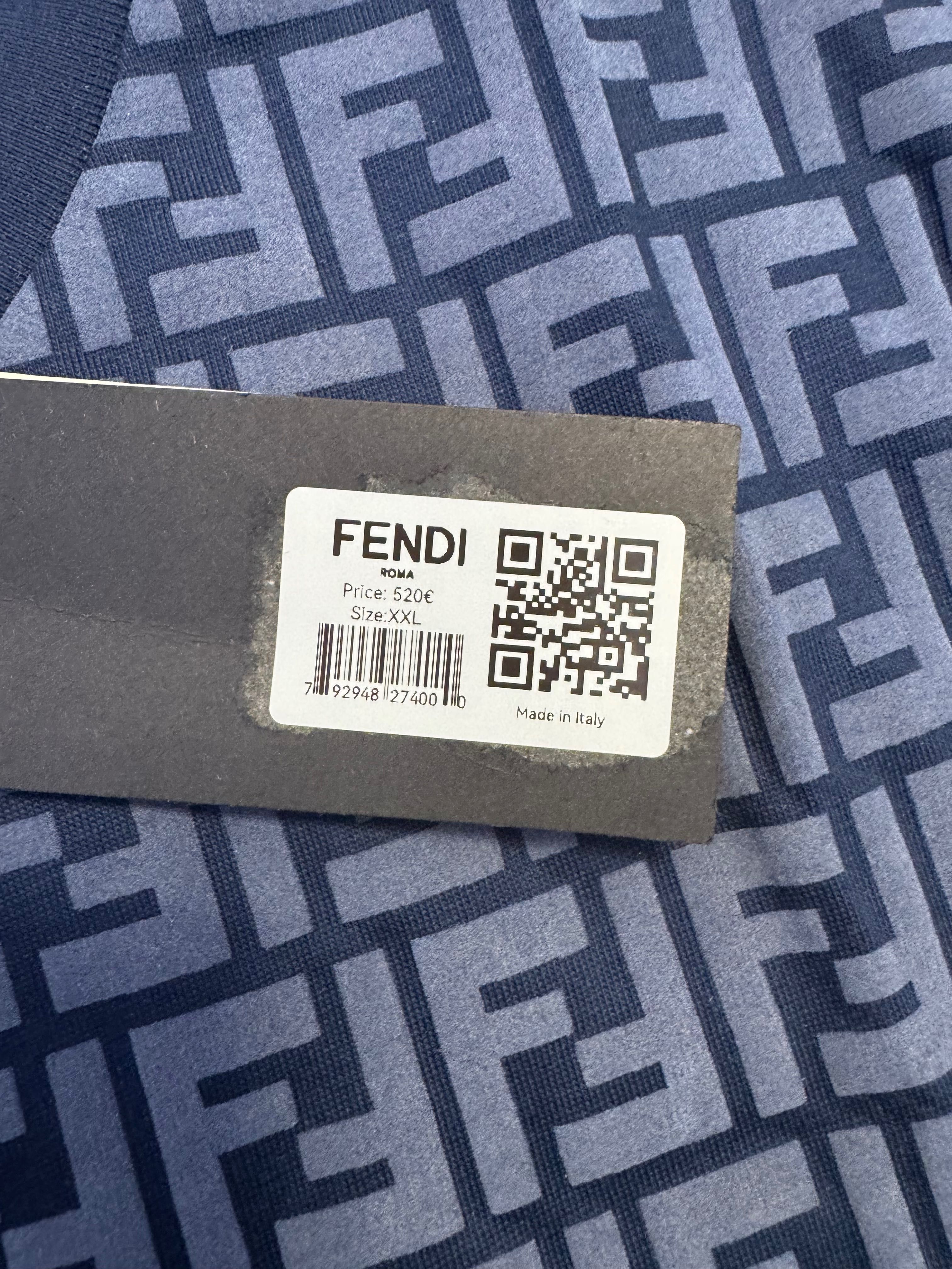 Fendi-Чисто нова автентична мъжка тениска 2ХЛ