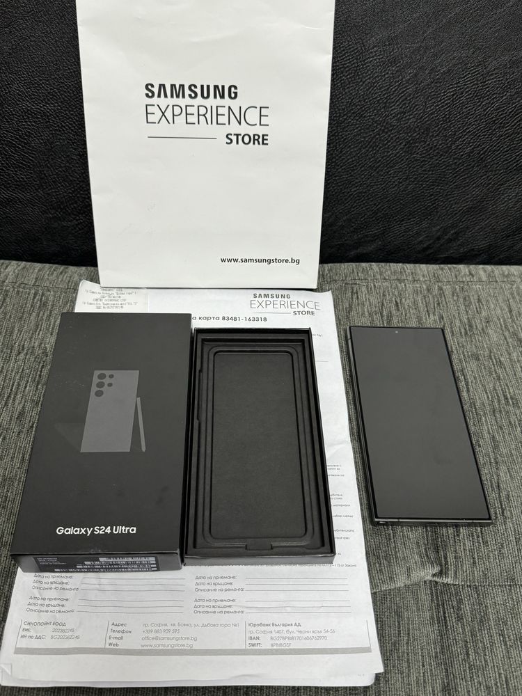 КАТО НОВ 512GB Samsung S24 Ultra Гаранция Experience Store 2026 Black
