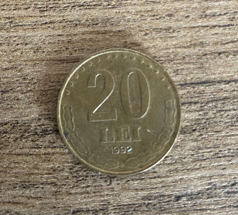 Moneda 20 lei an 1992