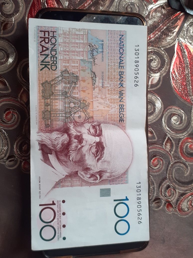 Bocnota 100.franci belgia