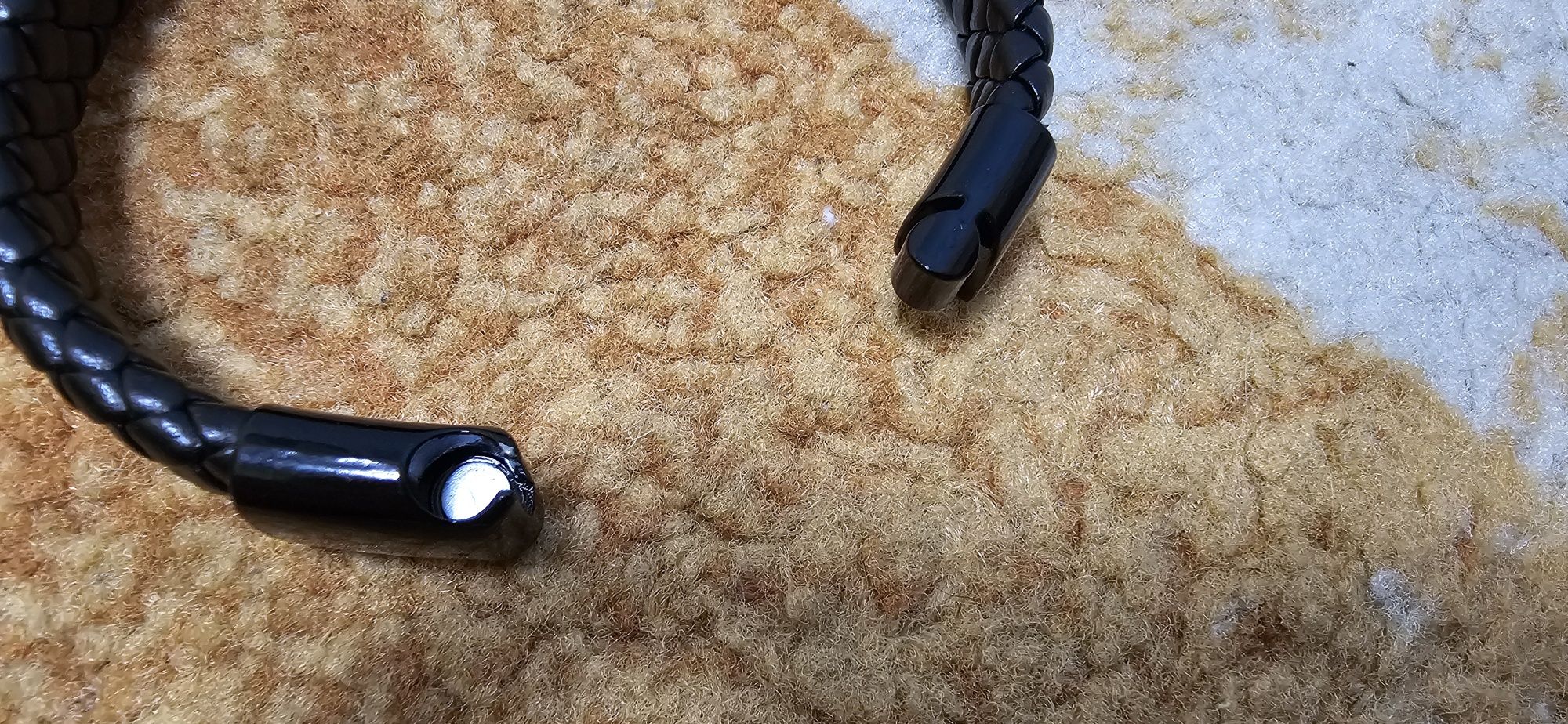 Nevermore - Brățară bărbătească din piele naturală, magnet