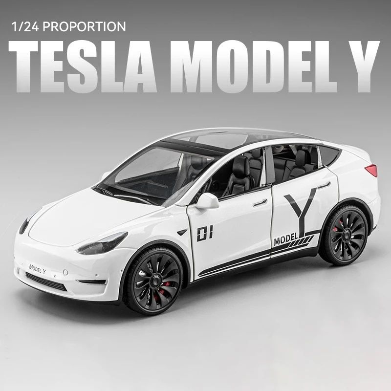 Macheta auto Tesla X, S, 3, metalica, noua, scara 1:20