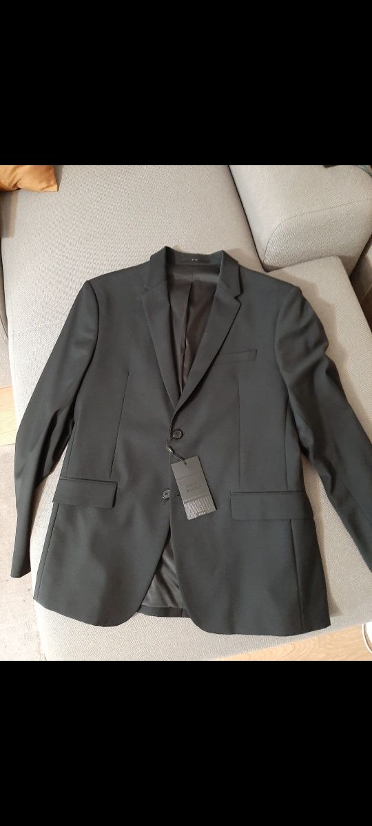 Sacouri Zara 100% lâna,premium wool,lână,50,negru și gri