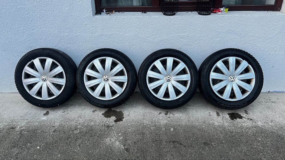 Jante tabla 5x112 R16 cu anvelope iarna 205/55 R16 dot 2022