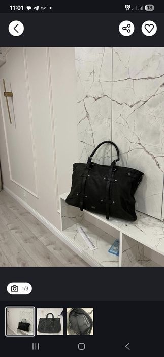 Сумка из натуральной кожи Mango