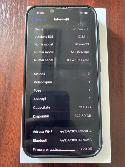 Apple iphone 13 capacitate 256 gb
