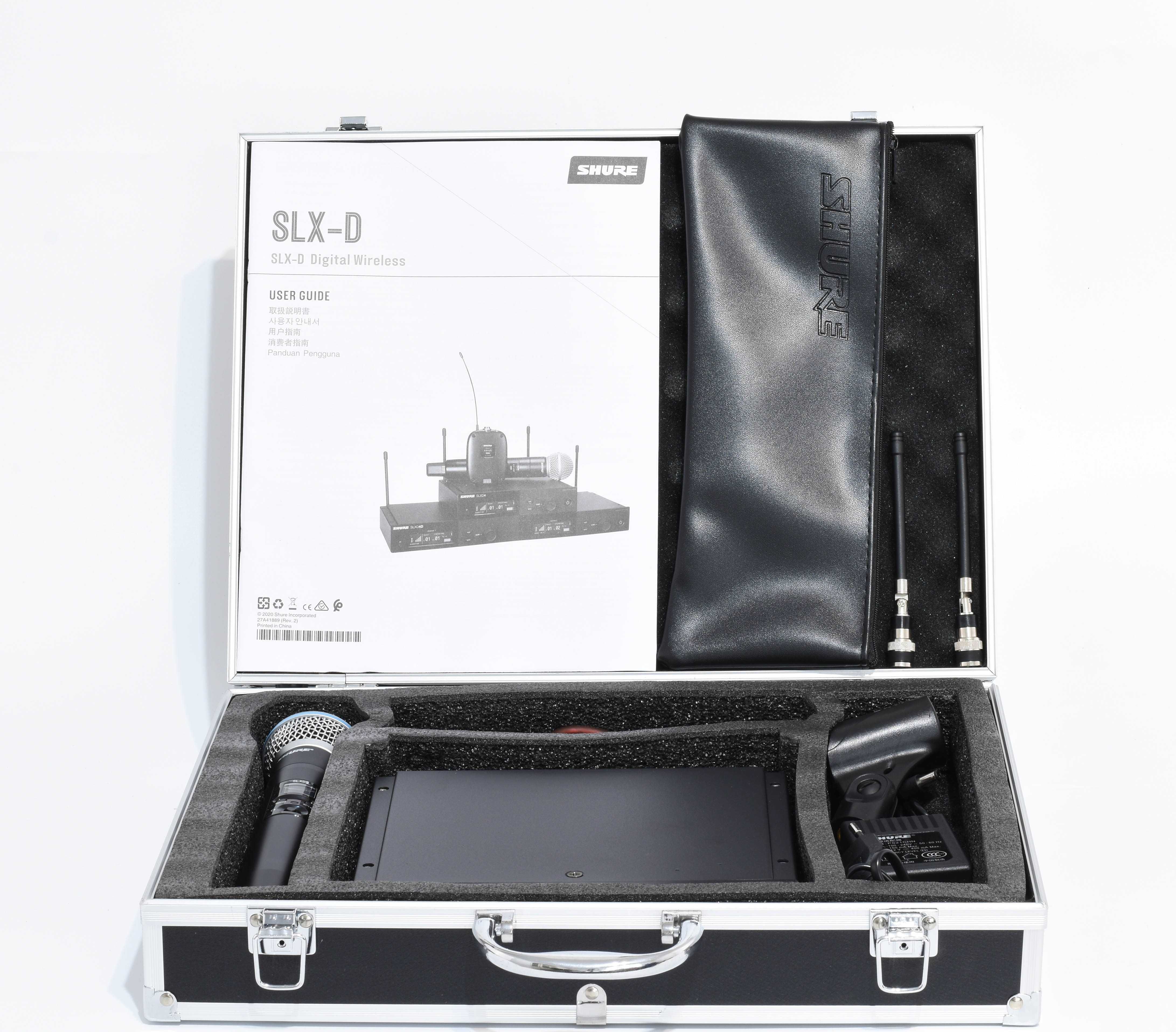 Shure SLXD4 / BETA 58A Wireless microfoane + case (CLONE)