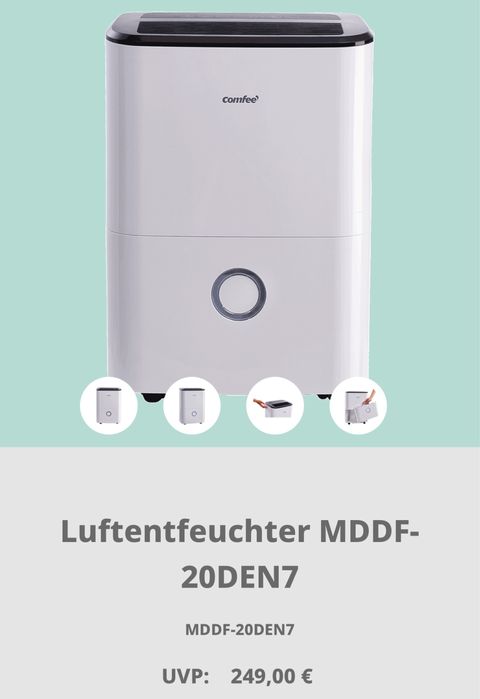 Влагоабсорбатор Midea Comfee 20Л Чисто Нов!