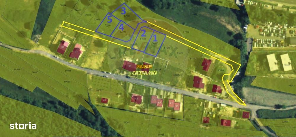 Teren de vanzare 814 mp in Feleacu, – Panorama superba catre oras