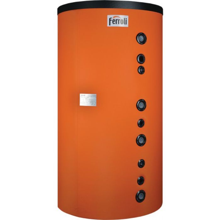 Puffer Ferroli 1500 litri cu izolatie, mantaua portocalie
