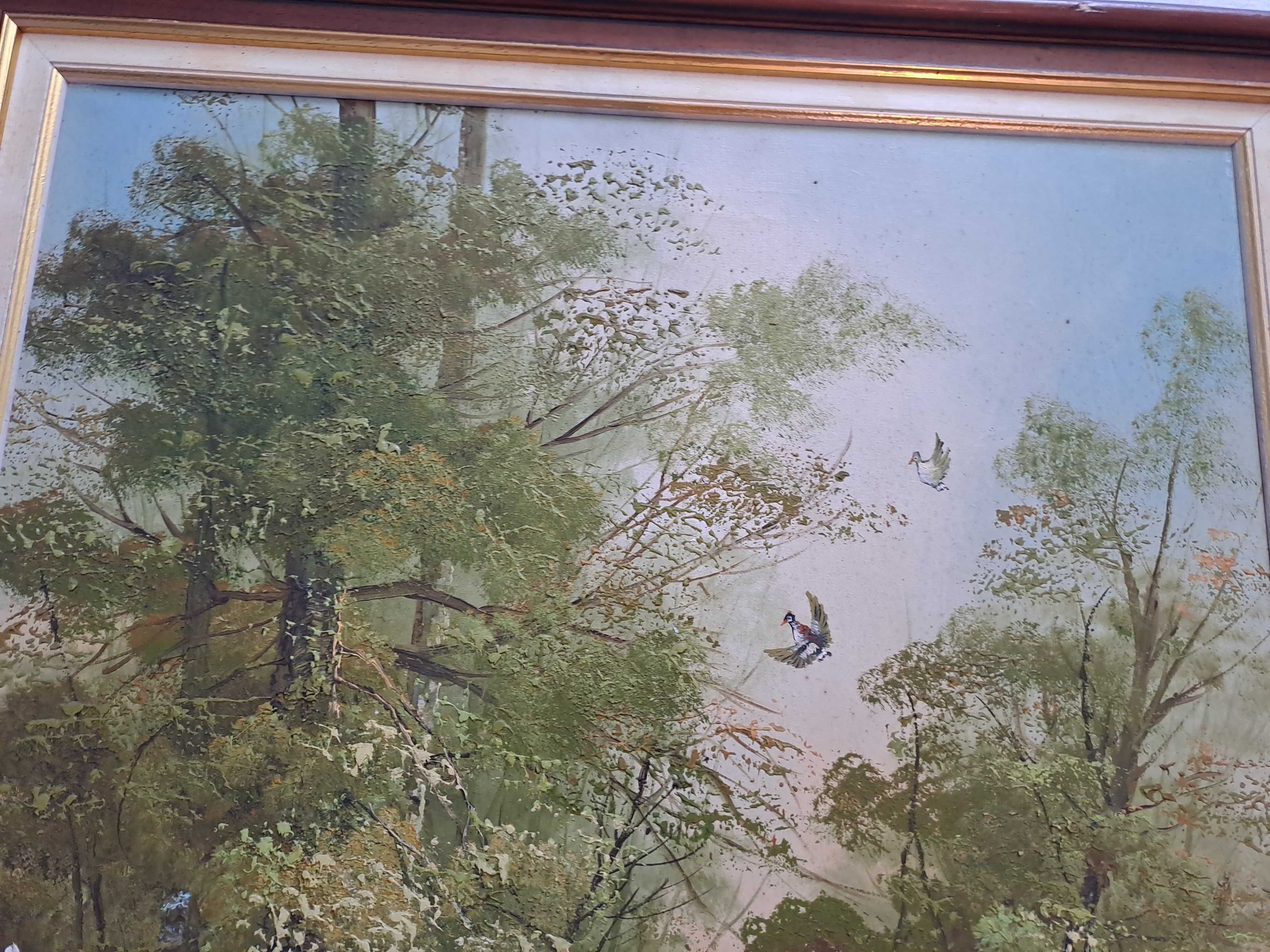 tablou pictura pe panza 61/71 cm semnat