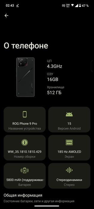 Asus Rog Phone 9pro global version