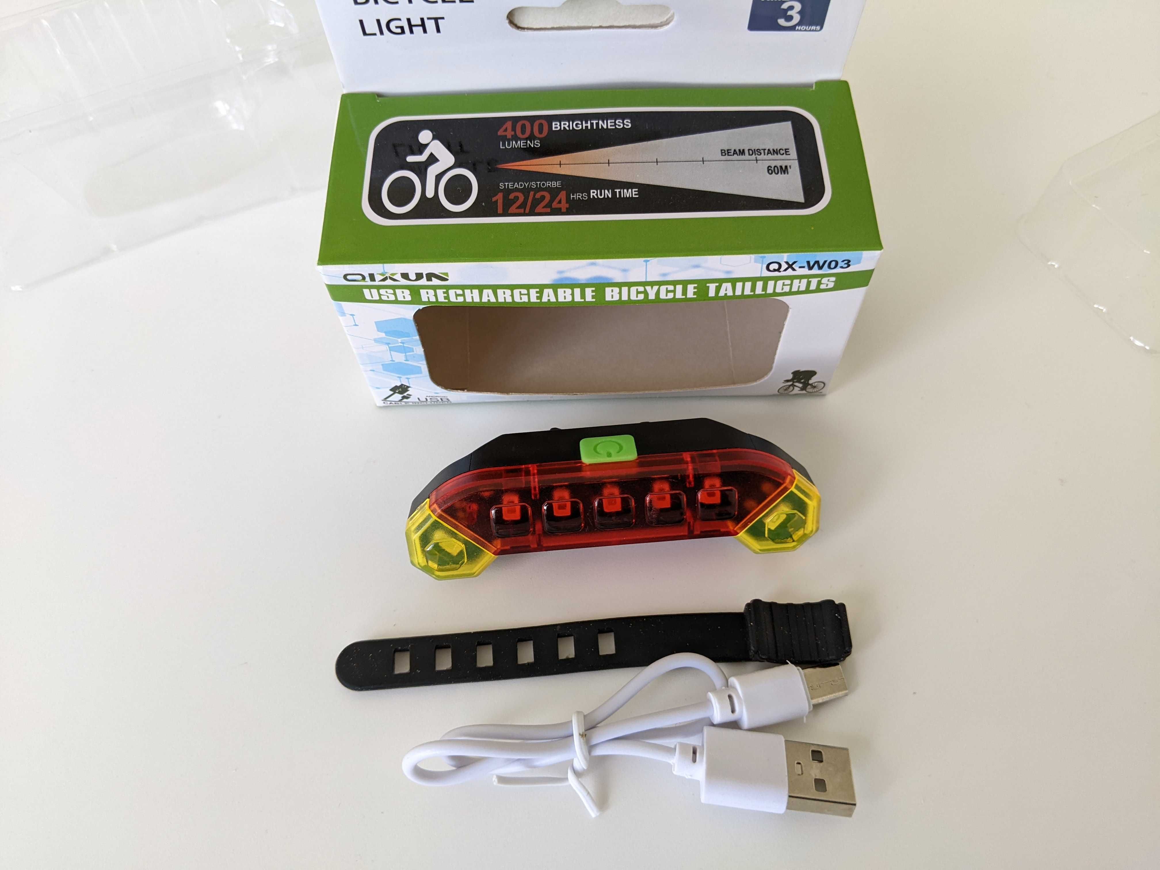 Заден стоп за колело велосипед , с USB, LED светлини