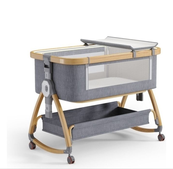 Манеж-кровать, полозья для качания для детей от 0 до 3-х лет