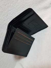 Качествен мъжки портфейл Естествена кожа мъжко черно портмоне RFID