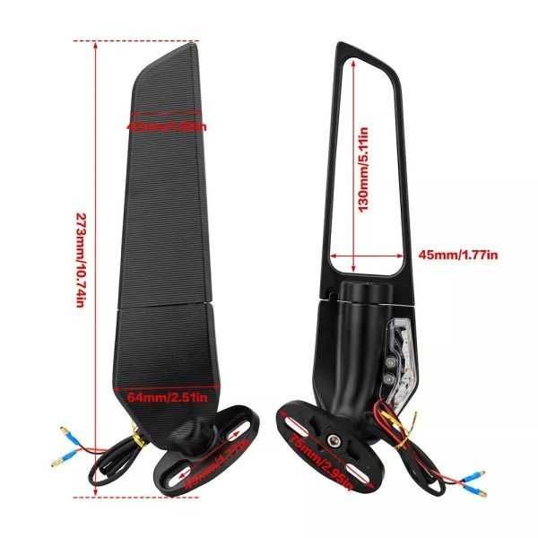oglinzi moto led wing wind subtiri pliabile aerodinamice medii/mari