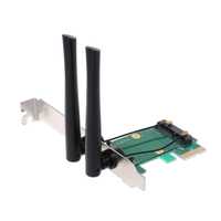 Беспроводная сетевая карта WiFi Mini PCI-E Express to PCI-E Adapter 2