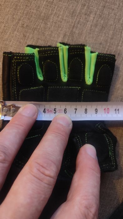 Mănuși FOX-FIGHT Lime Fitness Piele-produs nou