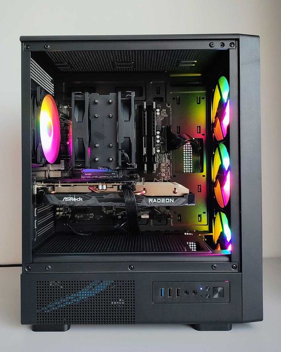 NOU! Sistem PC Gaming Ryzen7 5700X + RX 6600-Factură + Garanție 2 Ani