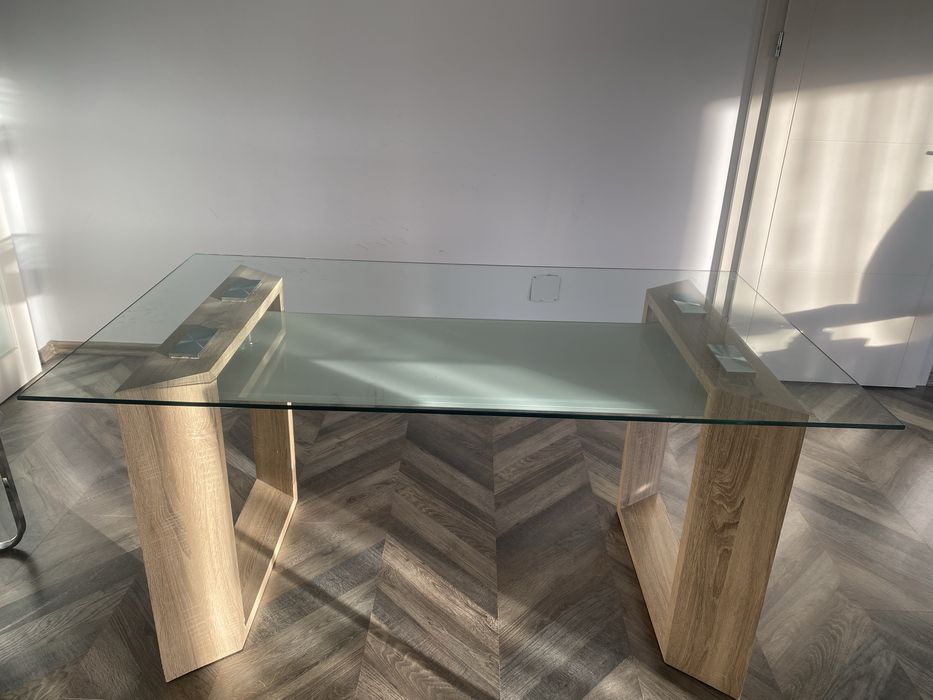 Masa sticla design Minimalist cu 6 scaune Moderne Ca Noi