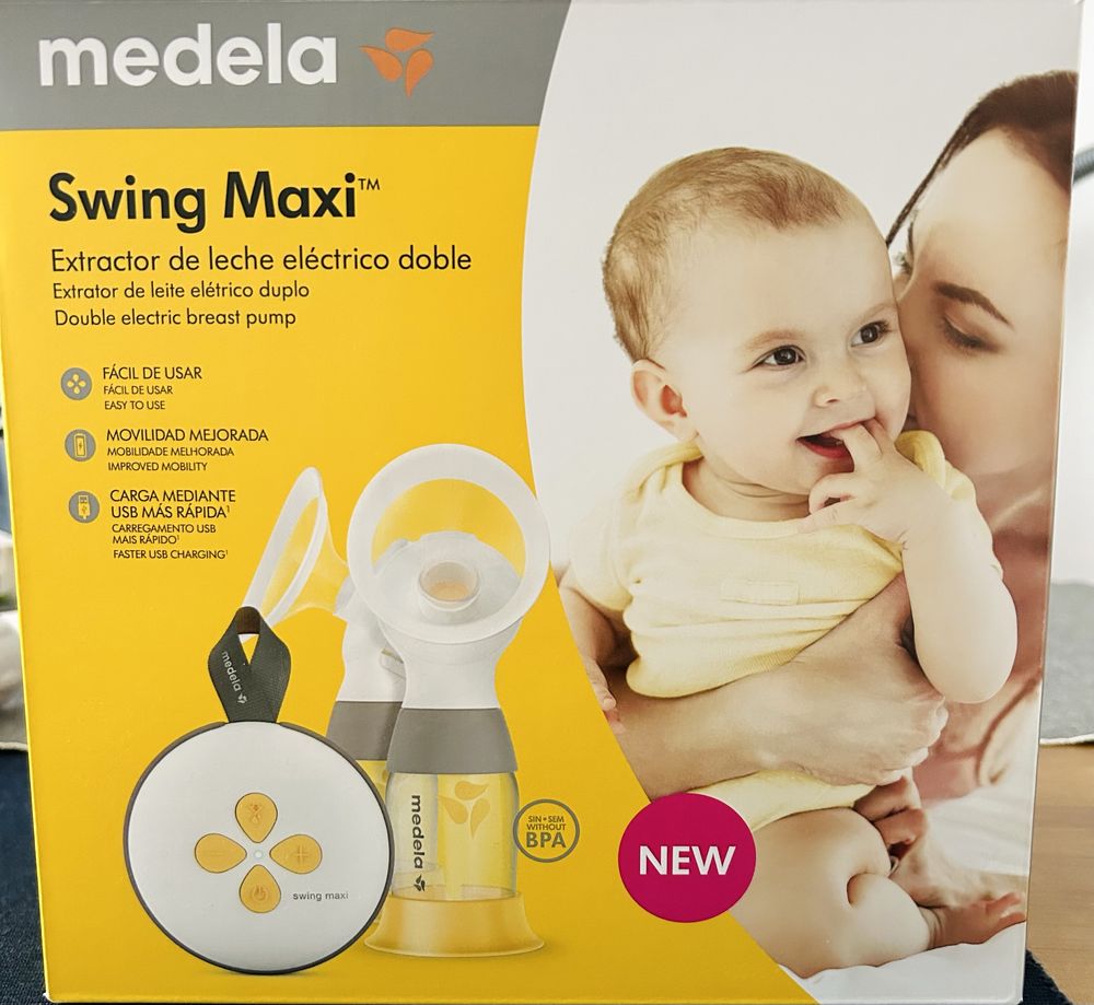 Medela Електрическа двойна двуфазна помпа за кърма Swing Maxi