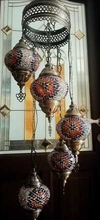 Elegant lampadar în stil oriental cu sticle mozaic lucrate integral ma