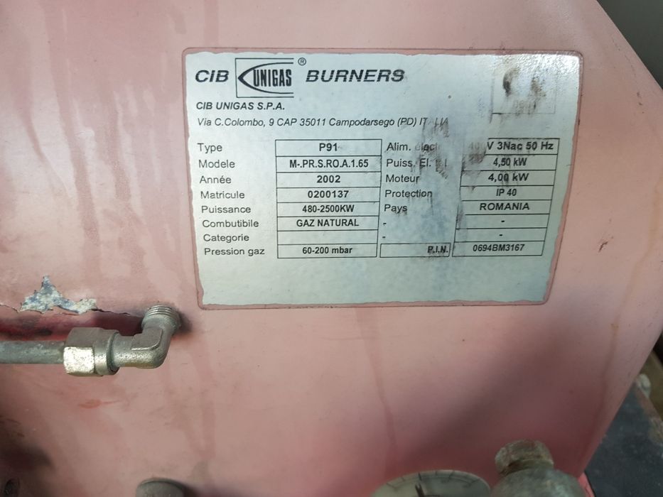 Газова горелка Unigas P91 480 - 2500 kW
