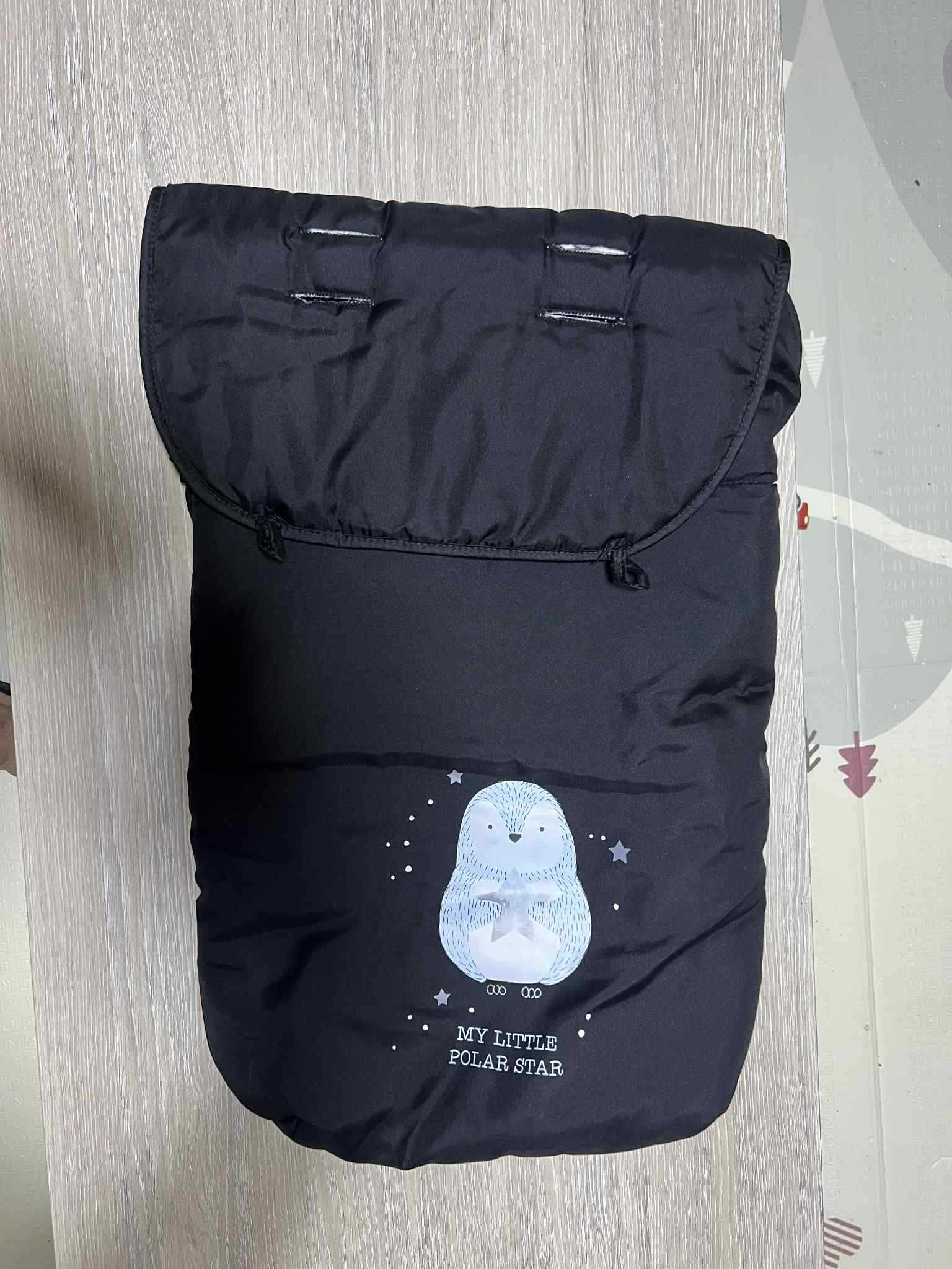 KikkaBoo Чувалче за количка POLAR PINGUI BLACK.