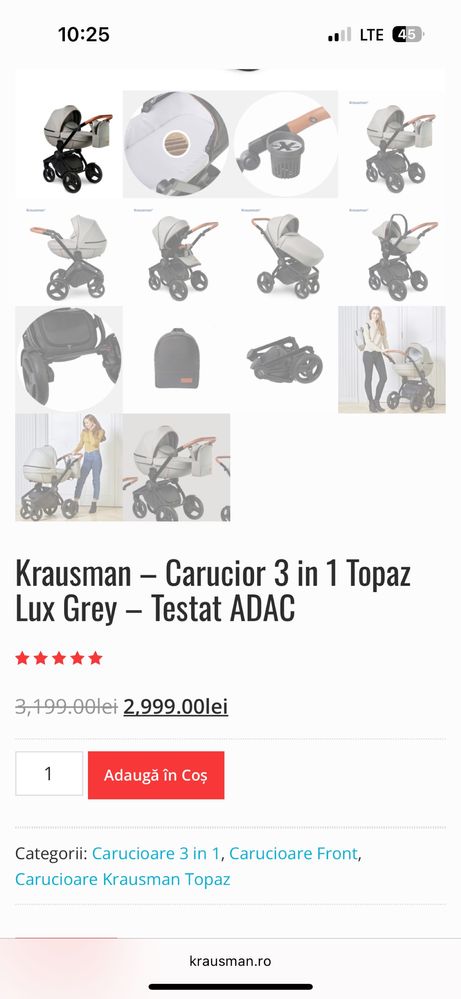 Vand carucior krausman 3 in 1