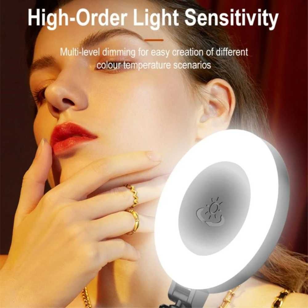 HSU D07 LED ринг лампа, 48 диода, 360° въртене, 3 режима