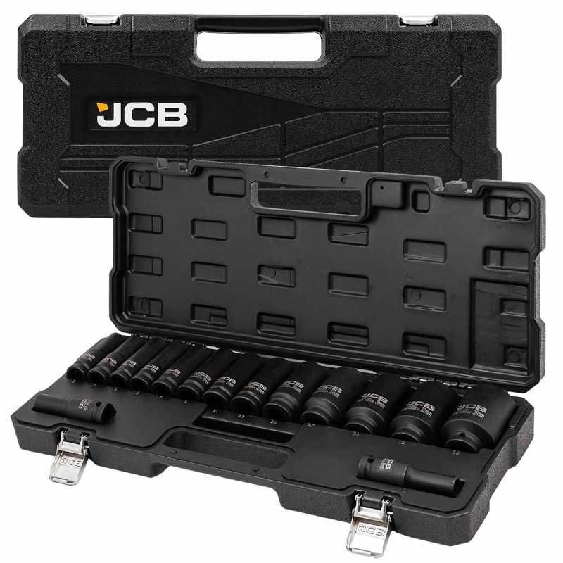 Дълбоки ударни вложки комплект 12-стенни 15 части 10-36мм JCB